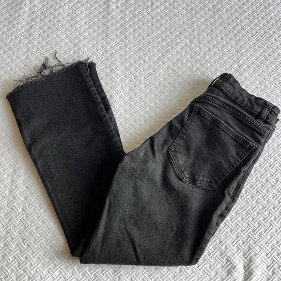 Zara Women's Size 6 Black Distressed Hem Skinny Jeans Grunge High Waisted - Picture 13 of 13